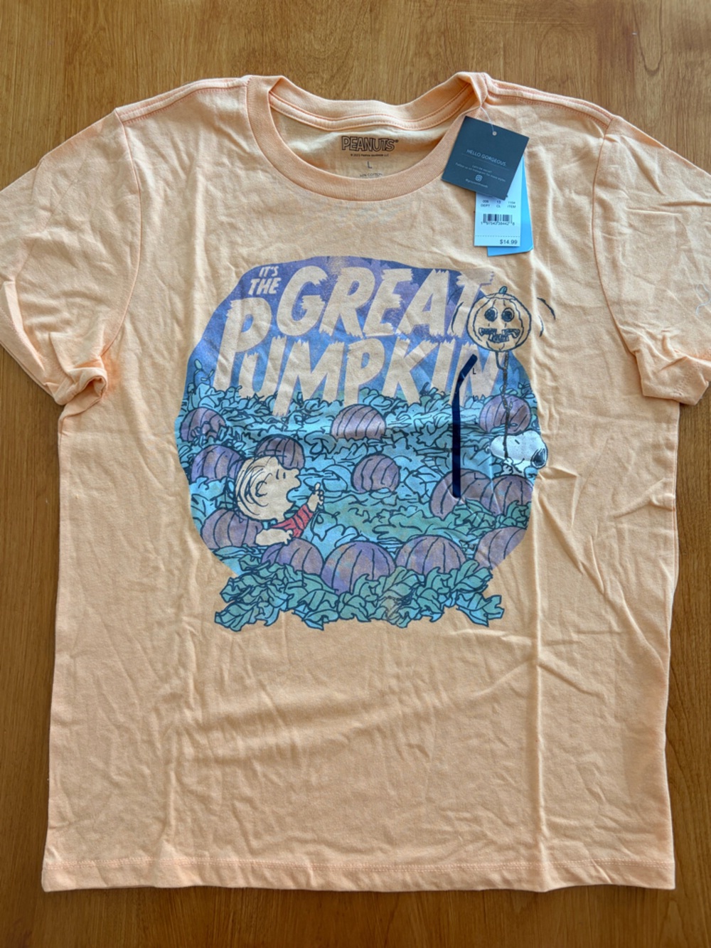 Women’s  'The Great Pumpkin' Peach Graphic Tee
